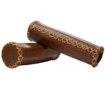 Ручки на руль для велосипеда VELO кожа+наполнитель 125мм коричневые 5-410346 , изображение  - НаВелосипеде.рф