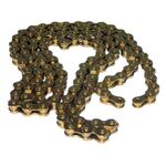 Велосипедная цепь КМС К710, 1 скорост, 1/2"X1/8"X116, массивная, повышенная прочность, золотая, K710, изображение  - НаВелосипеде.рф