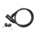 Велосипедный замок Vinca Sport, тросовый, на ключ, 8 х 650мм, чёрный, VS 101.101 black, изображение  - НаВелосипеде.рф