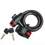 Велосипедный замок Vinca Sport, тросовый, на ключ, с креплением, 12 х 1000 мм, красный, 101.533 red, изображение  - НаВелосипеде.рф