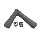 Грипсы велосипедные CHILILON CLL-129SF, ширина 22мм, 120мм, с заглушками, чёрные, CLL-129SF, изображение  - НаВелосипеде.рф