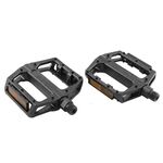 Педали WELLGO B087, BMX, алюминий, ось Cr-mo, 9/16", с подшипниками, 109х100,5х26мм, чёрные, B087, изображение  - НаВелосипеде.рф