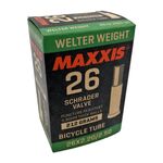Камера велосипедная Schrader Maxxis Welter Weight, 26x2.2/2.5, 0.9mm, автониппель IB67706200, изображение  - НаВелосипеде.рф