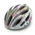 Велошлем Etto Kolibri, цвет белый с золотым орнаментом "белая роза", S/M (54-57см), 360167, изображение  - НаВелосипеде.рф