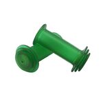 Грипсы велосипедные VELO, детские, 82мм, с фланцами, с закрытым концом, зелёные, VLG-901, изображение  - НаВелосипеде.рф