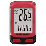 Велокомпьютер Vinca Sport, 12 функций, проводной, красный, инд.уп. V-3500 red, изображение  - НаВелосипеде.рф