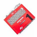 Цепь односкоростная SRAM PC-1 Silver SnapLock, 68.2793.114.205, изображение  - НаВелосипеде.рф
