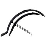 Крылья пластиковые M-Wave 26-28"х55мм с усами, удлиненные, черные 5-386087, изображение  - НаВелосипеде.рф