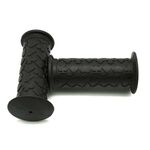 Грипсы велосипедные VELO VLG-197, Kraton, с фланцами, с закрытым концом, 82мм, черные, VLG-197, изображение  - НаВелосипеде.рф