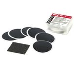 Ремкомплект велосипедный KELLYS: заплатки 25мм х 6 штук, наждачка, в пластиковой коробочке, NKE78661, изображение  - НаВелосипеде.рф