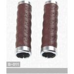 Грипсы велосипедные Kivi, Slender Leather, темно коричневый, B-011, изображение  - НаВелосипеде.рф