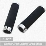 Грипсы велосипедные Kivi, Slender Leather, черный, B-057, изображение  - НаВелосипеде.рф