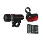 Комплект фонарь+фара SUNTEK SH-203B+SH-103, 3 режима, черный, батарейки, SH-203B103, изображение  - НаВелосипеде.рф