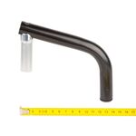 Рога велосипедные M-Wave алюминевые изогнутые длинные торцевые со спейсером черные 5-408070 , изображение  - НаВелосипеде.рф