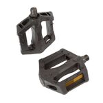 Педали MTB HORST, пластик, с 2-мя шарикоподшипниками, с отражателем, 9/16" резьба, черные, 95х90х20мм, 00-170170, изображение  - НаВелосипеде.рф