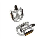 Педали MTB HORST, алюминий, литые, с отражателем, 100х65х30мм, серебристые, 00-170361, изображение  - НаВелосипеде.рф