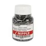 Ниппель велосипедный CNSPOKE для спиц 14G (2мм) латунь 14 мм. черные 350шт в баночке 5-280165, изображение  - НаВелосипеде.рф