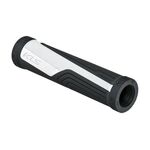Грипсы велосипедные KELLYS KLS ADVANCER 2D 133мм, кратон/гель, с заглушками, Grips KLS ADVANCER 2D, white 133 mm, изображение  - НаВелосипеде.рф
