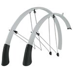 Крылья велосипедные SKS Longboard, 45 мм, 28", серебристый, 10438, изображение  - НаВелосипеде.рф