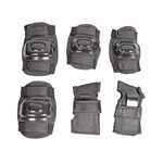 Защита 5-659810  локоть+голень+запястье пластик/неопрен черная VENTURA, изображение  - НаВелосипеде.рф