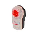 Фонарь задний SMART 3 диода /2 функции белый корпус с батареей 5-221513 , изображение  - НаВелосипеде.рф