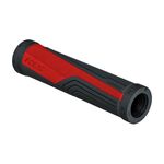 Грипсы велосипедные KELLYS KLS ADVANCER 2D 133мм, кратон/гель, с заглушками, Grips KLS ADVANCER 2D, red 133 mm, изображение  - НаВелосипеде.рф