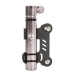 Насос велосипедный мини M-WAVE алюминиевый, 120 мм., до 6 бар/85PSI, серебристый, 5-470268, изображение  - НаВелосипеде.рф