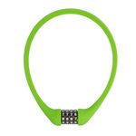 Велосипедный замок AUTHOR ACL-77, тросовый, кодовый,12 х 600 мм, силиконовый, зеленый, 8-17062013, изображение  - НаВелосипеде.рф