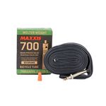 Велокамера Maxxis Welter, 700x18/25C, Presta, 48mm, Weight, 0.9mm, черная, велониппель IB81555100, изображение  - НаВелосипеде.рф