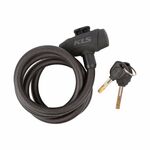 Велосипедный замок KELLYS KLS Recoil, тросовый, с креплением, 12 х 1200 мм, ключ с подсветкой, черный, Cable Lock KLS, изображение  - НаВелосипеде.рф