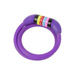 Велосипедный замок M-WAVE, тросовый, кодовый, (цветные символы) 12 х 650мм, ФИОЛЕТОВЫЙ, 5-231059, изображение  - НаВелосипеде.рф