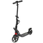 Самокат Hubster D-MAX9, двухколёсный,взрослый, алюминий, складной, колеса 200мм, до 100кг, черный, 00-170001, изображение  - НаВелосипеде.рф