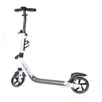 Самокат Hubster D-MAX9, алюминий, двухколёсный,взрослый, складной, колеса 200мм, до 100кг, белый, 00-170002, изображение  - НаВелосипеде.рф