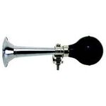 Клаксон M-Wave резина/сталь прямой хромированный, 5-200255, изображение  - НаВелосипеде.рф