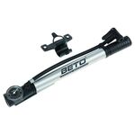 Велонасос BETO, алюминий, ножной упор с манометром, универсальная головка, Т-ручка, 5-470235, изображение  - НаВелосипеде.рф