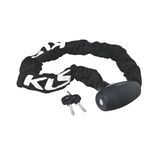 Велосипедный замок KELLYS CHAINLOCK 10, цепь, на ключ, тканевая-оболочка, Ø=10мм, черный, изображение  - НаВелосипеде.рф