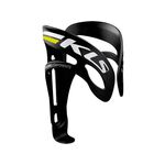 Флягодержатель велосипедный KELLYS KLS SQUAD, алюминий, вес 47г, чёрный с белой и зелёной полосами, Bottle Cage KLS, изображение  - НаВелосипеде.рф