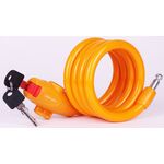 Велосипедный замок Vinca Sport, тросовый, на ключ, 12 х 1200мм, желтый, защита от влаги, VS 582yellow, изображение  - НаВелосипеде.рф