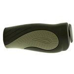 Грипсы велосипедные TBS CSG-673M, анатомические, размер М, резина, с заглушками, черно-серые, CSG-673M, изображение  - НаВелосипеде.рф