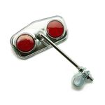 Зеркало велосипедное TBS CL-104, хром, с катафотом на обратной стороне, CL-104, изображение  - НаВелосипеде.рф