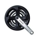 Система шатунов велосипедная Shimano Tourney, M171-A, черный, 175мм, защ, Кв, 48/38/28 сереб. EFCM171AE888C3, изображение  - НаВелосипеде.рф