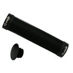 Грипсы велосипедные VELO, пластик/гель, поверхность Anti Slip, двусторонние, с заглушками,22,4х135мм, VLG-1266-AD2, изображение  - НаВелосипеде.рф