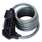 Велосипедный замок TRELOCK SK 310, тросовый, кодовый, 12 х 1500 мм, черный,  уровень защиты 3, 8001692, изображение  - НаВелосипеде.рф