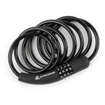 Велосипедный замок Kross KZS 300 тросовый, кодовый, 1800 х 8 мм, черный, T4CZP000184BK, изображение  - НаВелосипеде.рф