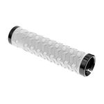 Грипсы велосипедные KELLYS KLS POISON, 135 мм, 2 грипстопа, пластиковые заглушки, белый, ZKE92757, изображение  - НаВелосипеде.рф