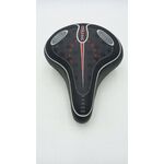 Велосипедное седло SUNTEK, 240х210мм, с пружинами, с замком, черное, AZ-1314, изображение  - НаВелосипеде.рф