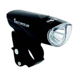 Фара велосипедная M-Wave, 1 диод повышенной яркости, 1W/3 функции, черная, с батареями, 5-220950, изображение  - НаВелосипеде.рф