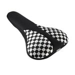 Седло велосипедное SELLE AERO, 275x170мм, с воздушной подушкой для MTB, черное с белым, FCS-9802-S2, изображение  - НаВелосипеде.рф