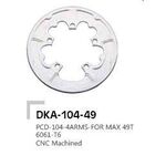 Защита звёзд MR.CONTROL DKA-104-49, "рокринг", алюминий, серебро, 4 отверстия, DKA-104-49, изображение  - НаВелосипеде.рф