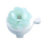 Звонок велосипедный Vinca Sport "Цветок белый", сталь, YL 12-4 white, изображение  - НаВелосипеде.рф